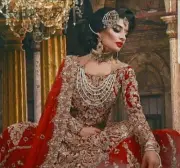 Full Handmade Bridal Mala Jewellery Set Pakistani Indian Choker Earrings Tikka