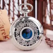 Men's Pocket Watch Starry Sky Face Quartz Movement Vintage Style Timepiece