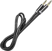 3.5mm Aux Cable, Male to Male Stereo Auxillary, 3.5mm Audio Cable, Aux Cord Compatible with Headphone Jack, Smartphones, Home, Car, Speaker Cable, Stereos, Tablets - Auxiliary Cord (Black)
