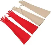 [Generic] 2 Pack Uv Blocking Hand Covers Long Arm Sunscreen Sleeves for Outdoor Sports Elastic Stretchy Sun Protection Gloves