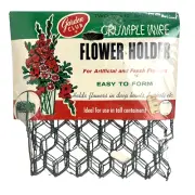 Vtg NOS Garden Club Floral Metal Flower Holder Crumple Wire Chicken Wire Floral