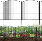 No Dig Fence for Dogs Metal Decorative Garden Fencing Outdoor for Yard Animal Barrier Fencing Rustproof Wire Panel Border for Rabbits Patio Temporary Ground Stakes