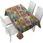 Funny Native American Owls Tablecloth