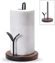 Standing Paper Towel Holder, Kitchen Paper Hanger Rack, Simply Tear Wooden Paper