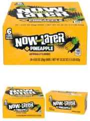 5x Packs Now & Later Pineapple Candy ( 6 Piece Packs )