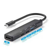 在飛比找蝦皮購物優惠-Type-c USB3.0 4K HDMI HUB 5孔分線