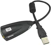 USB External Stereo Sound Adapter 5hv2 Multi-Function USB 2.0 External 3D Virtual 7.1 Channel Sound Card Adapter