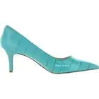 TUDOR2 by FRANCO SARTO Turquoise Color Leather Crocs Style Dress Pump Shoes 8