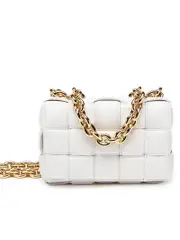 Bottega Veneta Chain Cassette in Chalk