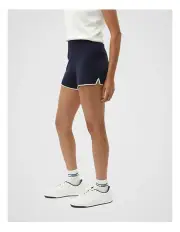 [Seed Heritage] Crepe Knit Contrast Short in Midnight Sky