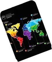 [LIFKOME] World Map Travel Luggage Cover Protector Stretchy Two Sided Zipper Suitcase Cover for Trolley Cases Durable and Stylish Baggage Protector for Easy