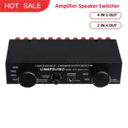 LINEPAUDIO Amplifier Speaker Switcher Selector Supports 4 IN 2 OUT/ 2 IN 4 OUT