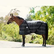 Caribu Horse Wool Rug - 5.0FT / Grey Tartan