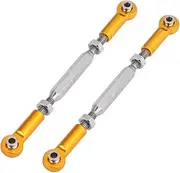 ERINGOGO 6pcs Pull Rod Linkage Link Turnbuckles 1/10 Rc Linkage Adjustable Rc Steering Rod Turnbuckle Tension Rod Car Parts Rc Rod Boobie Bars Racing Car Remote Control Yellow