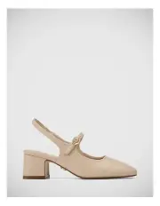 [Wittner] Lora Leather Slingback in Pale Porcelain