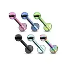 Piercing Ear Labret Titanium Anodised With Ball