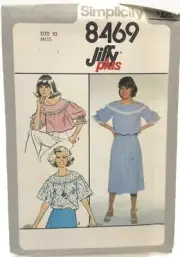 Simplicity Jiffy Plus Pattern #8469 - Pullover Dress, Tops & Belt - (Size 10)