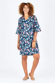 Leaf Print Dress--YAR-YT19W9083