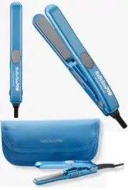 BaByliss PRO Mini Straightening Iron with Travel Pouch, NEW
