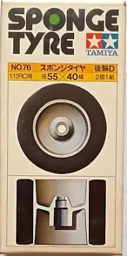 Tamiya Sponge Tyre 76 1:12 55 X 40 mm RC Car Vintage Model SP1076 Parts Nos