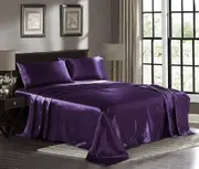 Quality Ultra Soft Silky Satin Sheet Set Violet