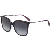 在飛比找momo購物網優惠-【LONGCHAMP】太陽眼鏡(透明紫色)