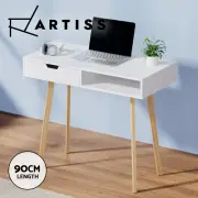 Artiss Computer Desk Drawer Shelf Home Office Study Table White 90CM