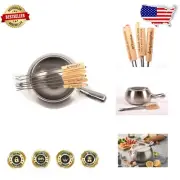 Official 8-Piece 2-Qt Stainless Steel Fondue Set for Cheese, Chocolate & Broth