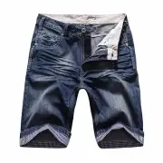 FOX JEANS Men's Duncan Blue Denim Shorts Mens Jeans Shorts SIZE 32-44