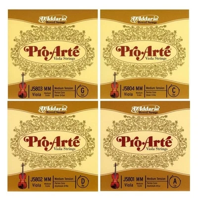 D'Addario Pro-Arte Viola Strings Set Medium Scale Medium Tension 15" - 16"