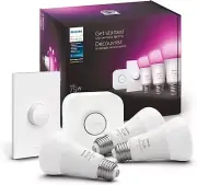 Smart Light Starter Kit - Includes (1) Bridge, (1) Smart Button and (3) Smart...