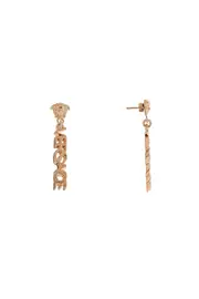 [VERSACE] VERSACE gold metal lion head earrings with three-dimensional effect OS Gold