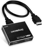 CM412 HDMI 2.0 1X2 Splitter 1 in 2 Out 4K@60Hz HDR10 2 Port HDMI Duplicator