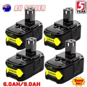 20X 18V 6AH For Ryobi One+ Plus P108 Lithium Battery RB18L50 RB18L40 Charger 9AH