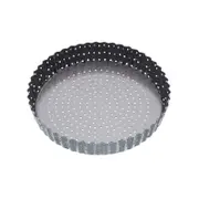 Mastercraft Crusty Bake 23cm Loose Base Round Flan Quiche Pan - Black