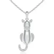 Classic Diamond Cat Pendant