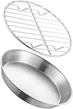 WATIIFUFU 304 Steel Baking Pan Set Wire Rack Versatile Oven Pan for Cooking Serving