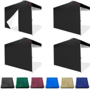 SideWalls for 10x10 Pop up Canopy Frame, 3 Pack Black SunWall and 1Pack Door