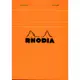 法國RHODIA 上掀式騎馬釘方眼筆記本/ A6/ Orange/ Squared