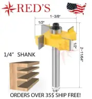Y70948-4 REDS 1/2 THK X 1/2" Wide Slot Cutter Router Bit Set 1/4" Shank