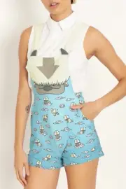BlackMilk AVATAR the Last Airbender Appa Horns Short Overalls XS NEW