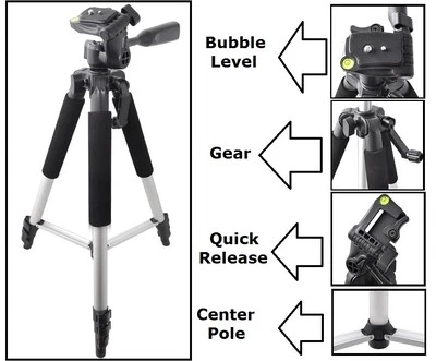 57" Tripod Pro Series With Case For Nikon Coolpix S6100 S3300 S4300 S6200 S3100