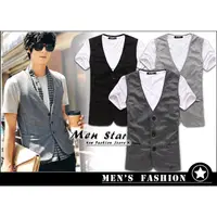 在飛比找蝦皮購物優惠-【Men Star】免運費 韓版高棉質西裝背心 服務生背心 