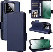 [TiHen] Compatible for Case Nokia C31, PU Leather Magnetic Kickstand Wallet Phone Cover with Card Slots & 2X Temper Glass Screen Protector-Blue