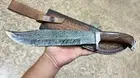 16.00" Custom Hand Made Feather Damascus Steel Kukri Bowie Knife (2542-1)