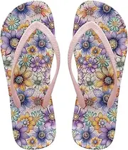 [Dajingkj] Flip Flops with Arch Support for Women Novelty Sandals Comfort Dressy Summer Flat Bathroom EVA Soft Slippers US 5-9