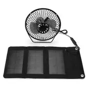 6V 5W Monocrystalline Solar Folding Bag Charger With 6inch Cooling Fan 360?&deg; Angle Adjustment/USB 2.0