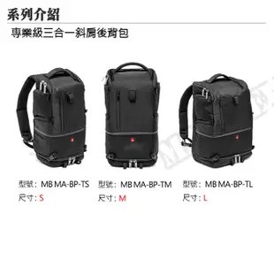 【正成公司貨】Manfrotto Tri Backpack M MA-BP-TM 專業三合一 後背包 雙肩後背包