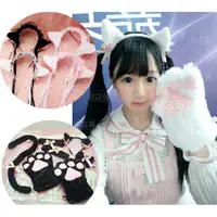 在飛比找蝦皮購物優惠-現貨在台 量多女僕蕾絲貓耳貓爪手套裝團體表演 日系頭飾萌可愛
