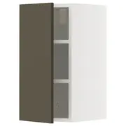 METOD wall cabinet with shelves, white/Havstorp brown-beige, 30x37x60 cm